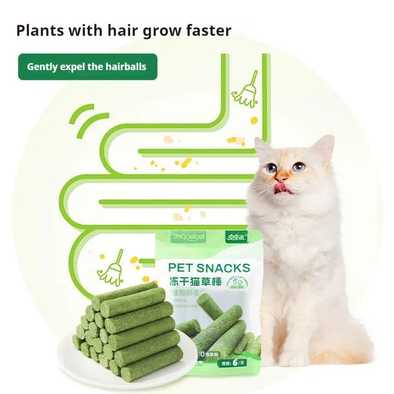 Freeze-dried cat grass stick 35g chicken flavour tooth cleaning snack for cats