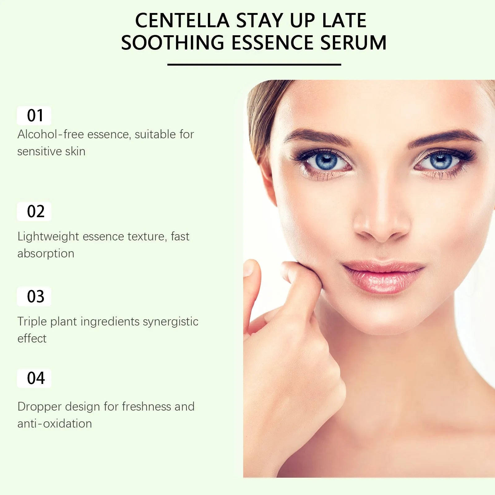 30 ml bottle of Centella Asiatica Soothing Liquid for skincare with botanical extracts.