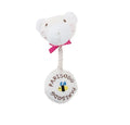 Plush dog toy with cotton rope and sound device in animal designs
