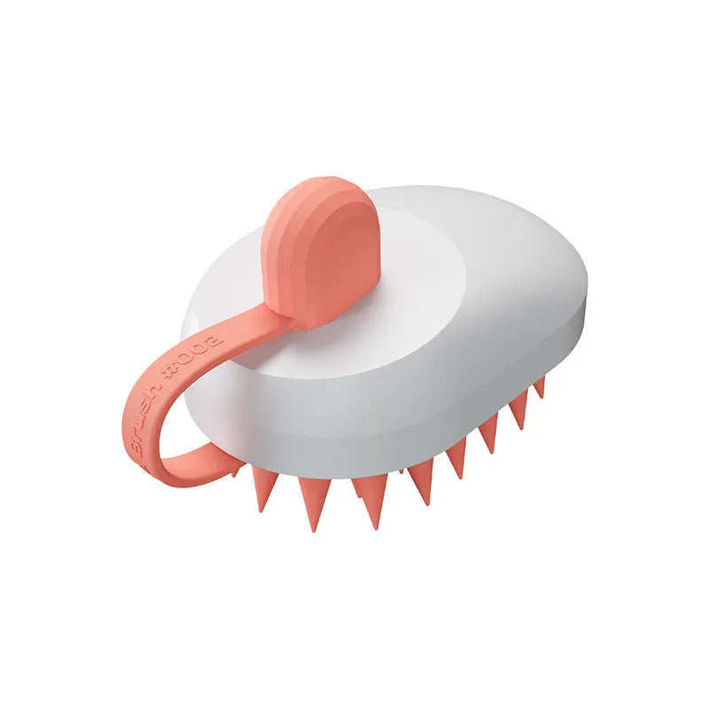 Soft silicone pet hair remover comb brush with TPR massage nodes for dog bathing