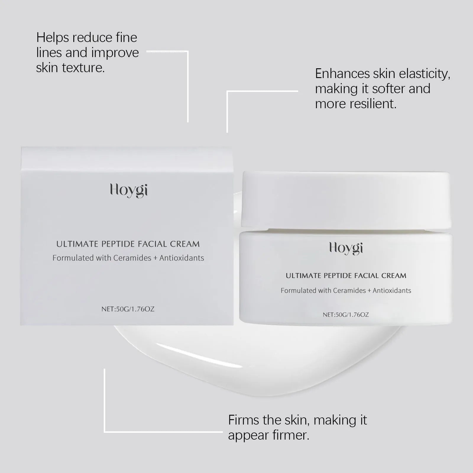 50g pot of Deep Nourishing Moisturising Facial Cream with ceramide and peptides