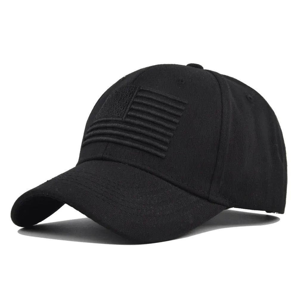 Cotton stereo embroidered peaked cap hard top dome crown sun hat with 7.5cm brim adjustable 54-60cm