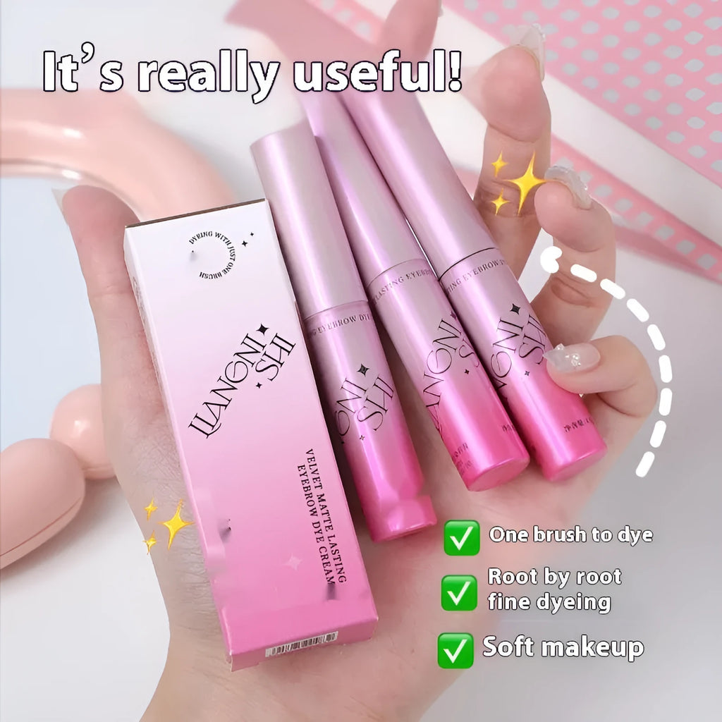 Long-lasting Velvet Fog Eyebrow Cream 4.5g in four shades including Milk Coffee Coconut Palm and Raw Latte