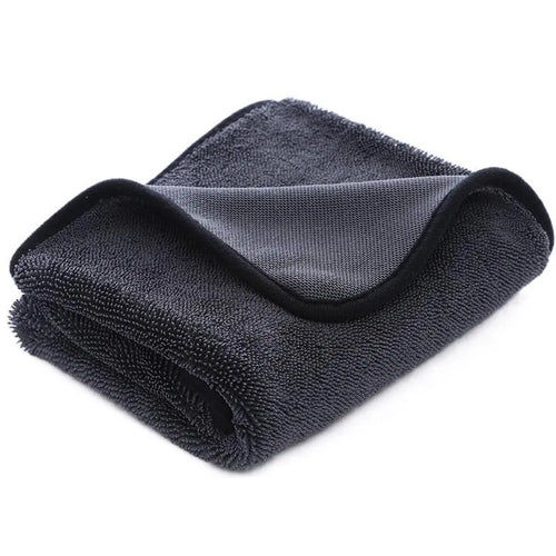 Small braid twisted car glass cleaning cloth in grey with size options from 20x30cm to 60x160cm
