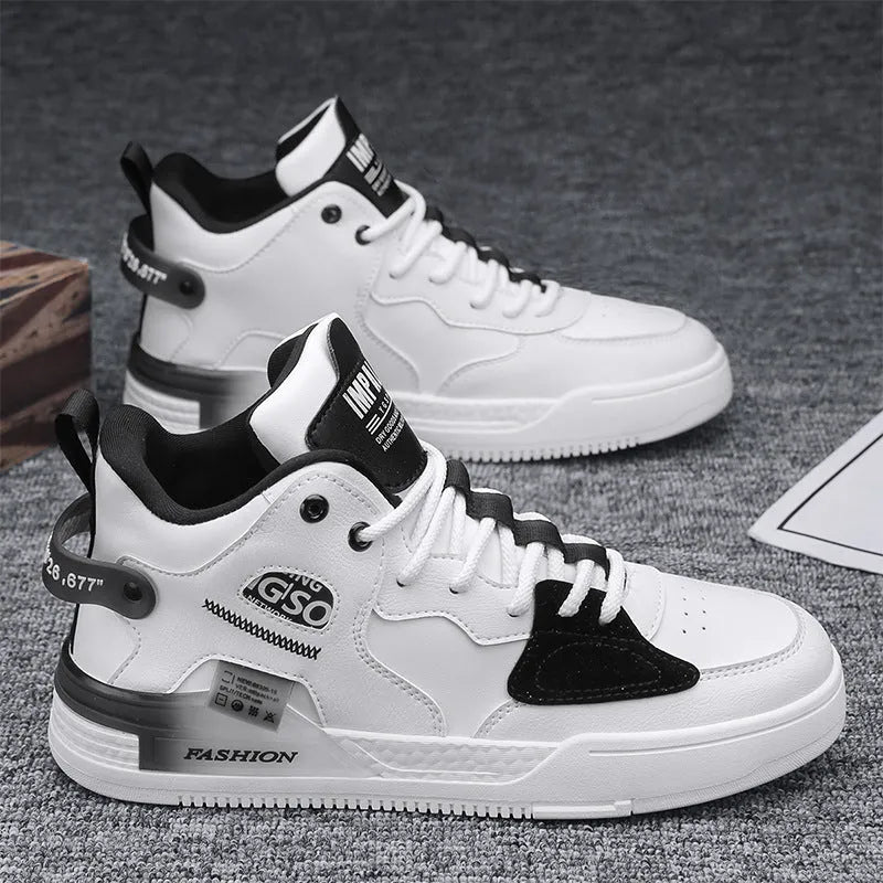 Men's high-top casual shoes in khaki canvas finish with rubber sole, slingback strap, and shallow ankle cut