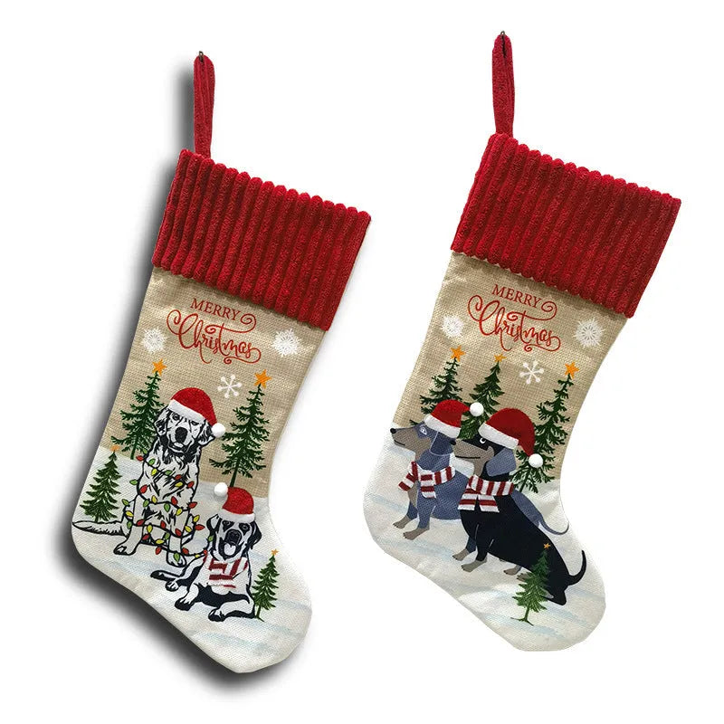 Cloth Christmas tree pendant measuring 46x28cm for pet accessories and festive storage