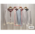 Women's polka dot jacquard lace-up single-breasted knitted sweater cardigan in loose fit