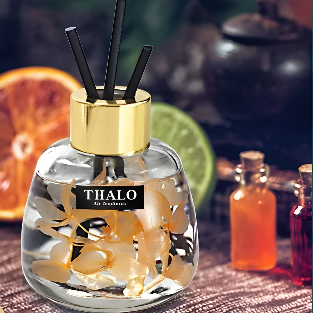 Glass bottle car perfume ornament with loose incense in one of six available colours