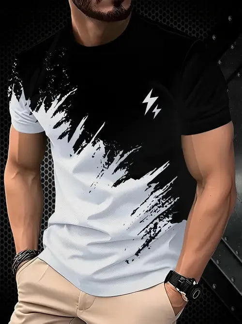 Men's loose fit polyester short sleeve T-shirt in multiple colours and sizes