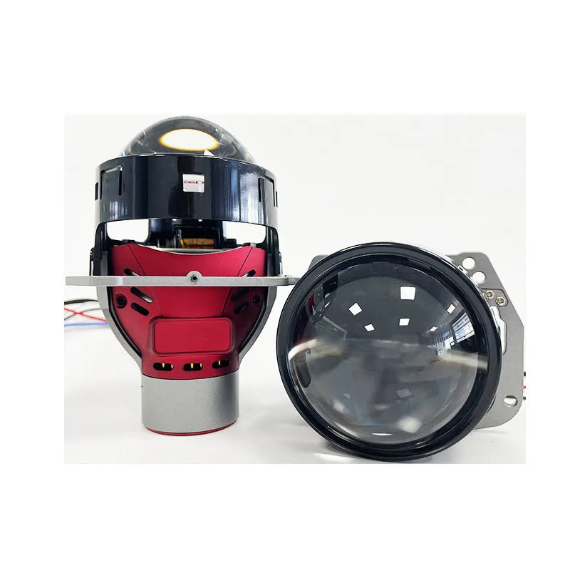 Motorcycle intelligent steering headlight with aviation aluminium housing and glass lens