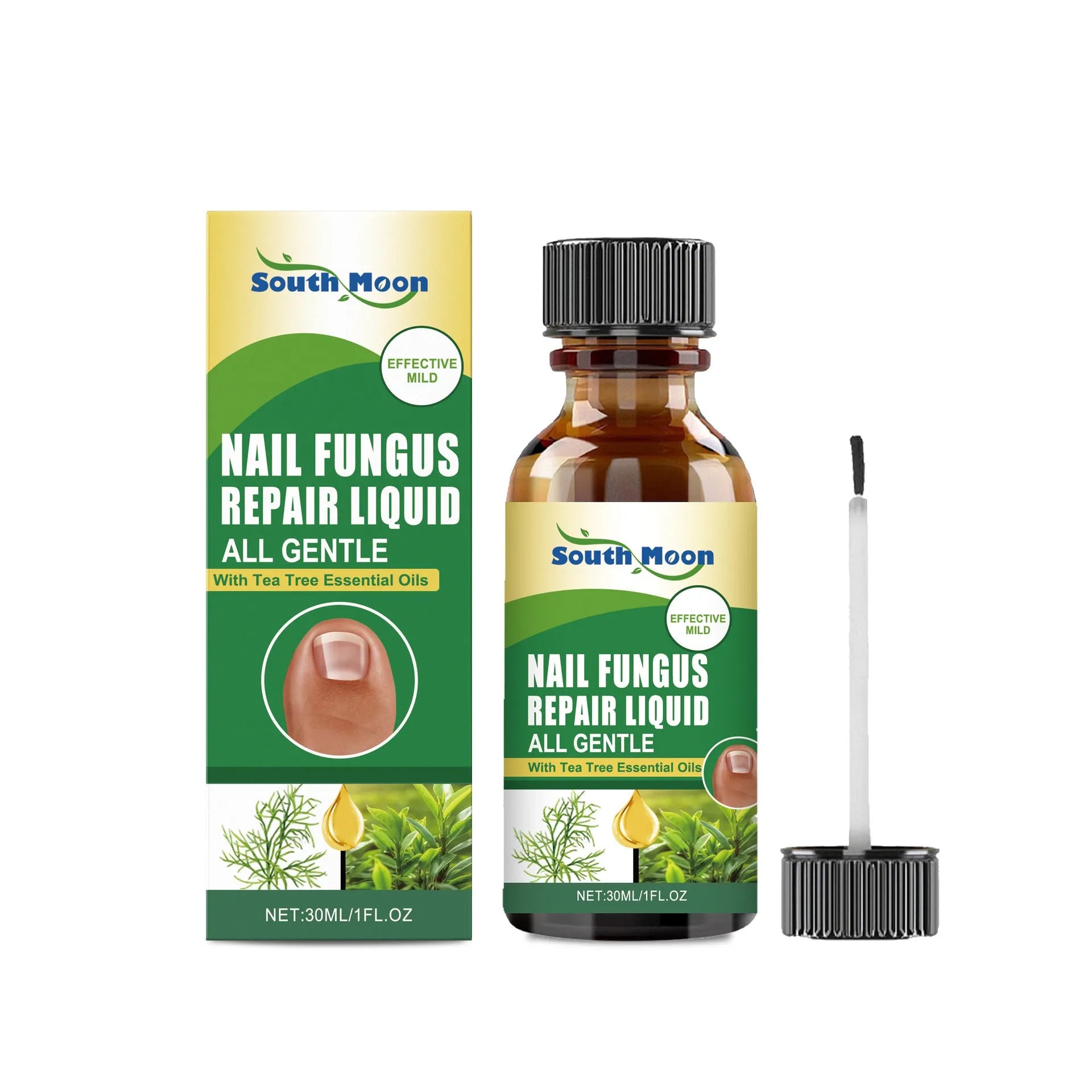 30ml bottle of tea tree oil nail fungus repair solution with moisturising formula
