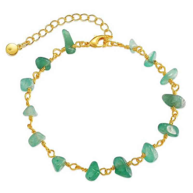 Geometric turquoise women's bracelet with crystal accents in blue colour option