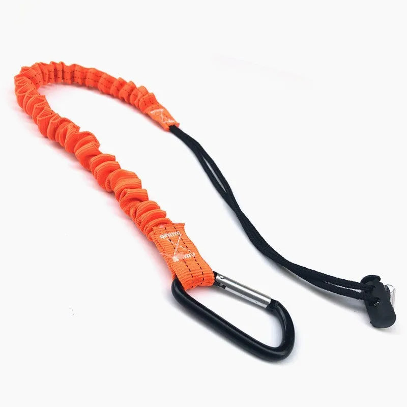 Orange fall protection rope for fishing rod with 90cm length and 10kg load capacity