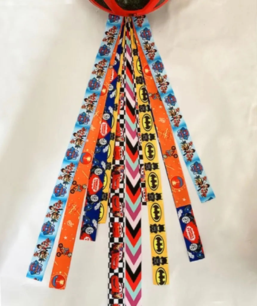 Children's helmet decorative streamers in multiple colours for skating and ski safety gear