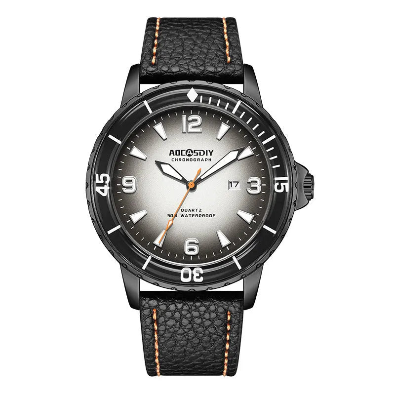 Men's casual digital watch with large 45mm dial, waterproof design, and mineral glass display