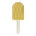 Foldable blue pet grooming brush with soft silicone teeth for cats and dogs