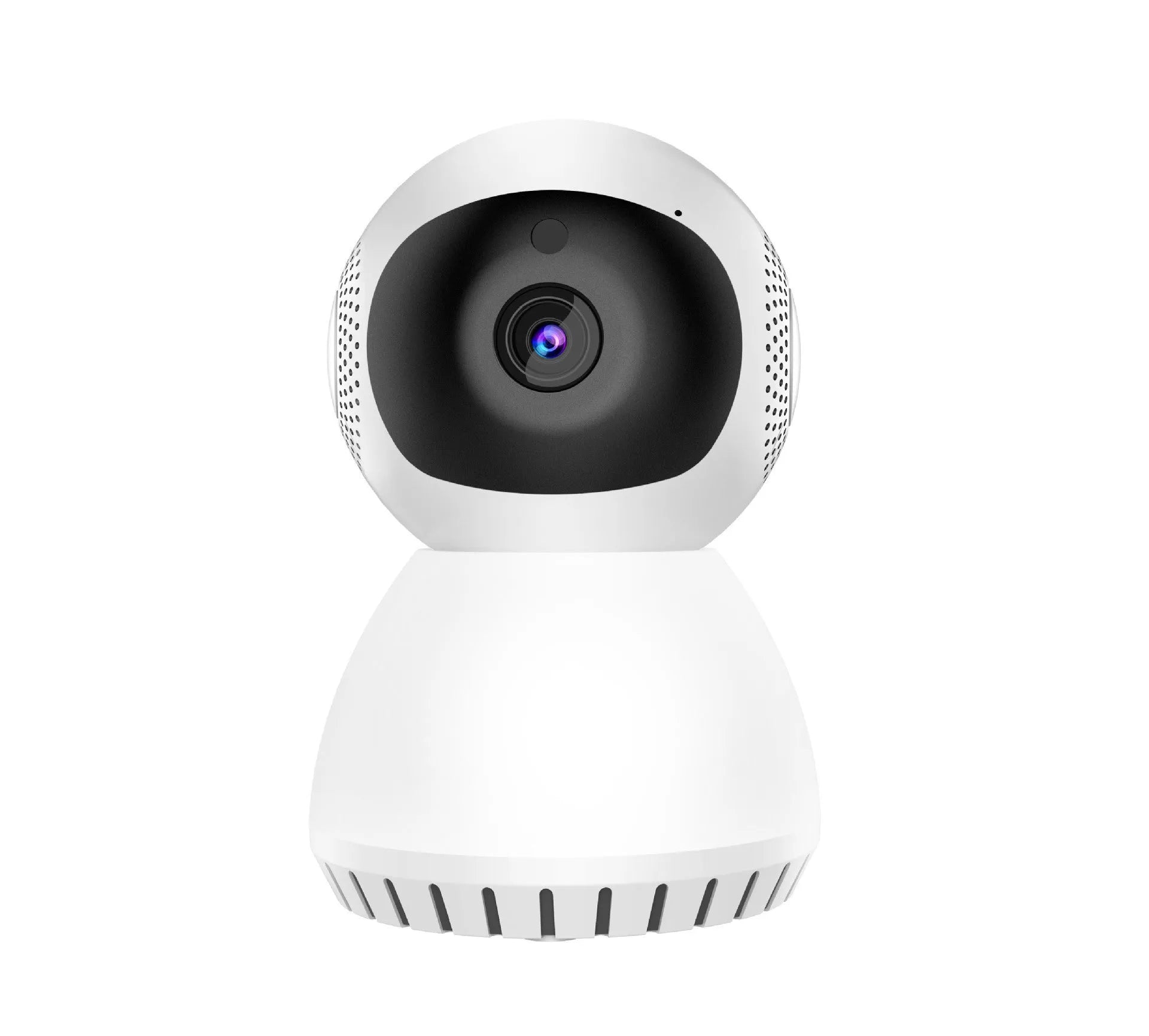 Wireless security camera with ABS housing measuring 11cm by 12.5cm by 12cm