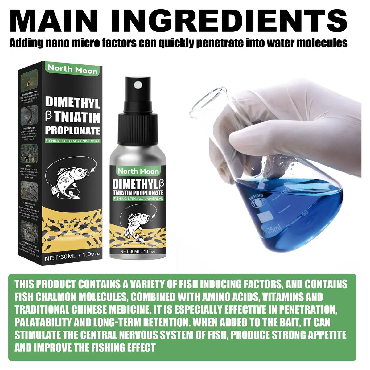 30ml liquid bait phagostimulant additive for fishing angling wild fishing lure attractant in a small bottle