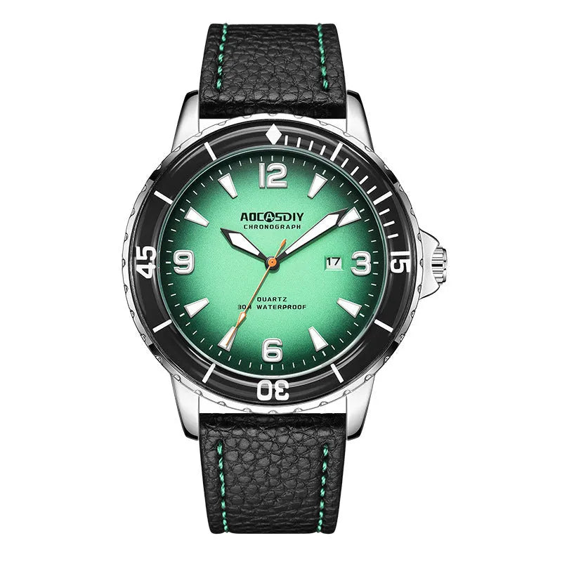 Men's casual digital watch with large 45mm dial, waterproof design, and mineral glass display