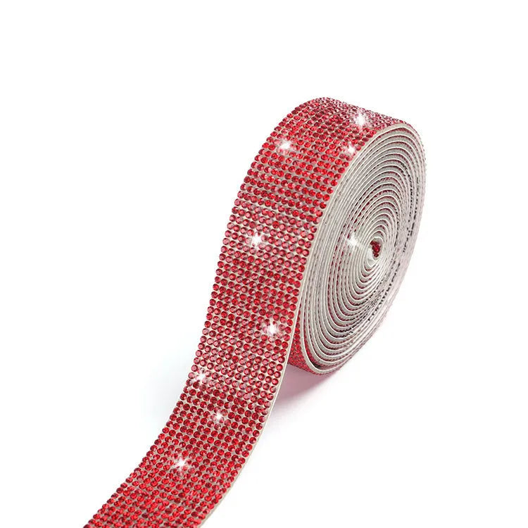 Water drill self-adhesive decorative strip for clothing and shoes in electroplated glass