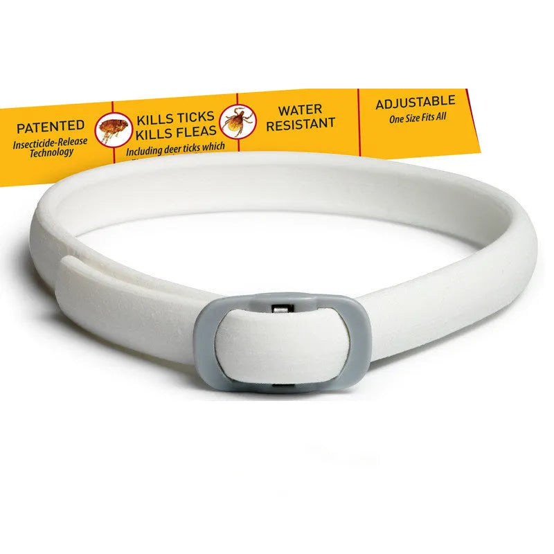 Large grey scalibor dog flea deworming collar made from mohair material for insect repellent use