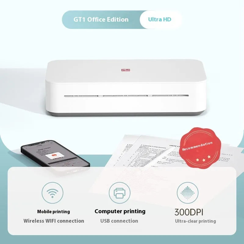 Household small intelligent remote learning printer for wrong question practice with ribbon ink cartridge plastic build