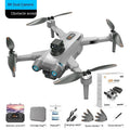 8K HD aerial photography drone with GPS brushless motor, optical flow dual camera, foldable design in black