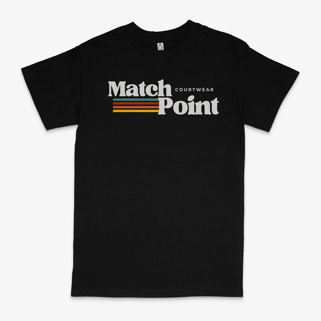 Black men's casual T-shirt with a 3D digital printed pattern, round neck, and short sleeves.