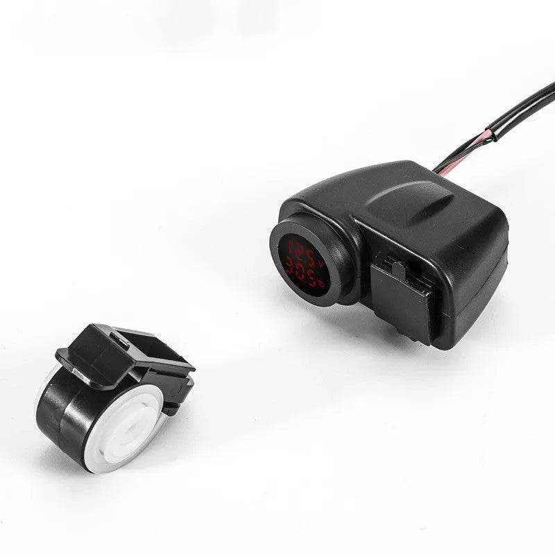 Waterproof motorcycle car mobile phone charger with switch QC3.0 fast charge USB output
