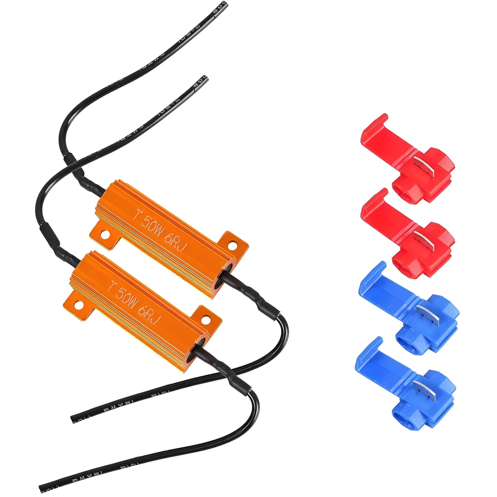 Gold aluminium case LED decoder 50W 6RJ with mounting clips for 12V vehicles