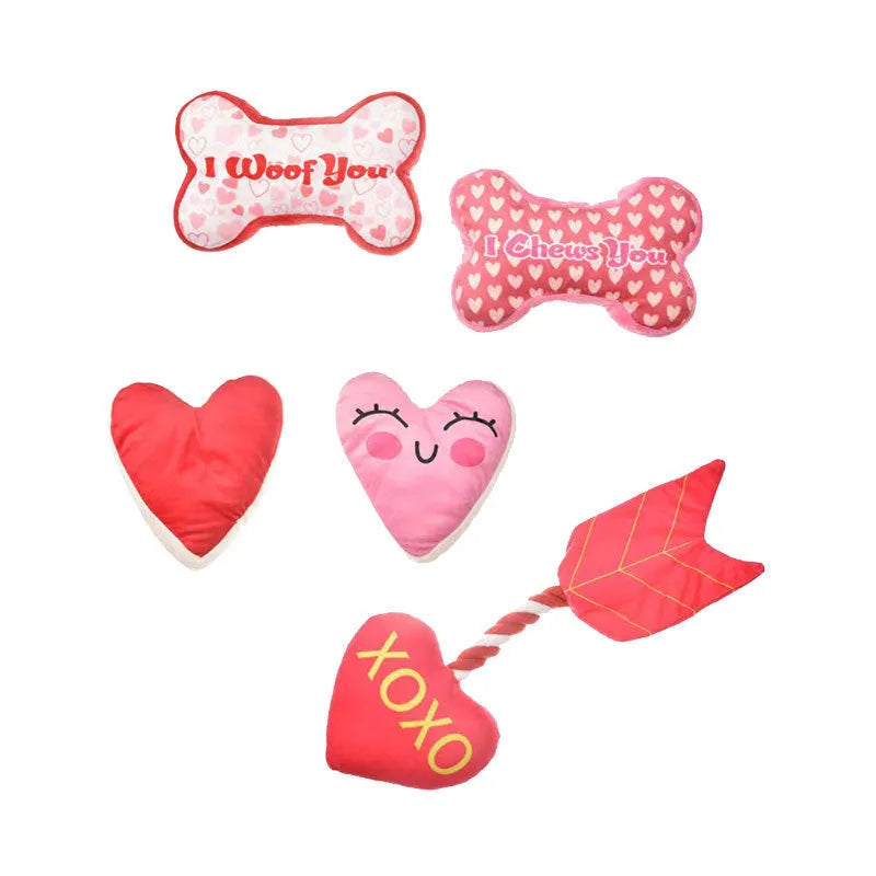 Pet plush dental cleaning toy with bite-resistant PP construction in bone powder colour