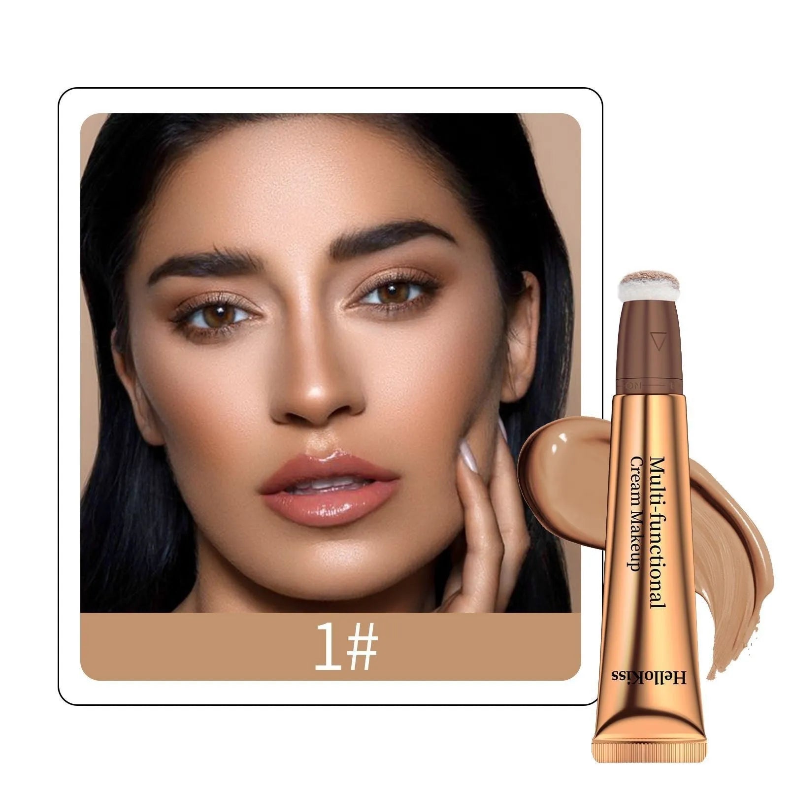 Makeup highlight and contour pen with sponge tip applicator, 15ml size.