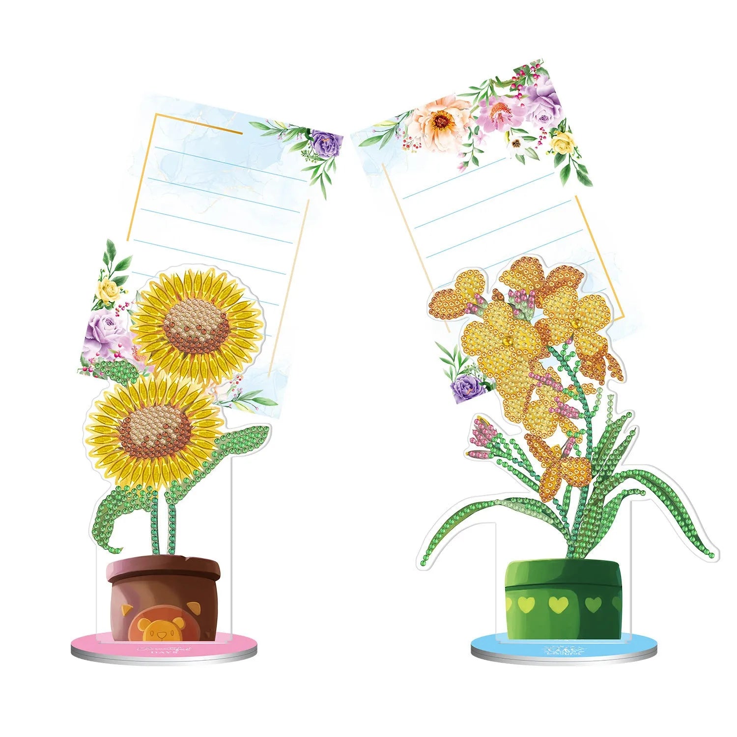 Handmade diamond painting note clip desktop decoration with American style design
