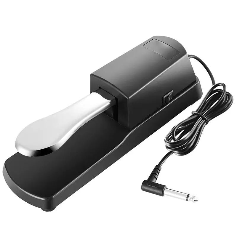 Universal single leg sustain pedal for electronic keyboard with 6.35mm jack plug