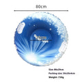 PVC winter thick ski ring toy in red, blue, or snow mountain design for outdoor snow play