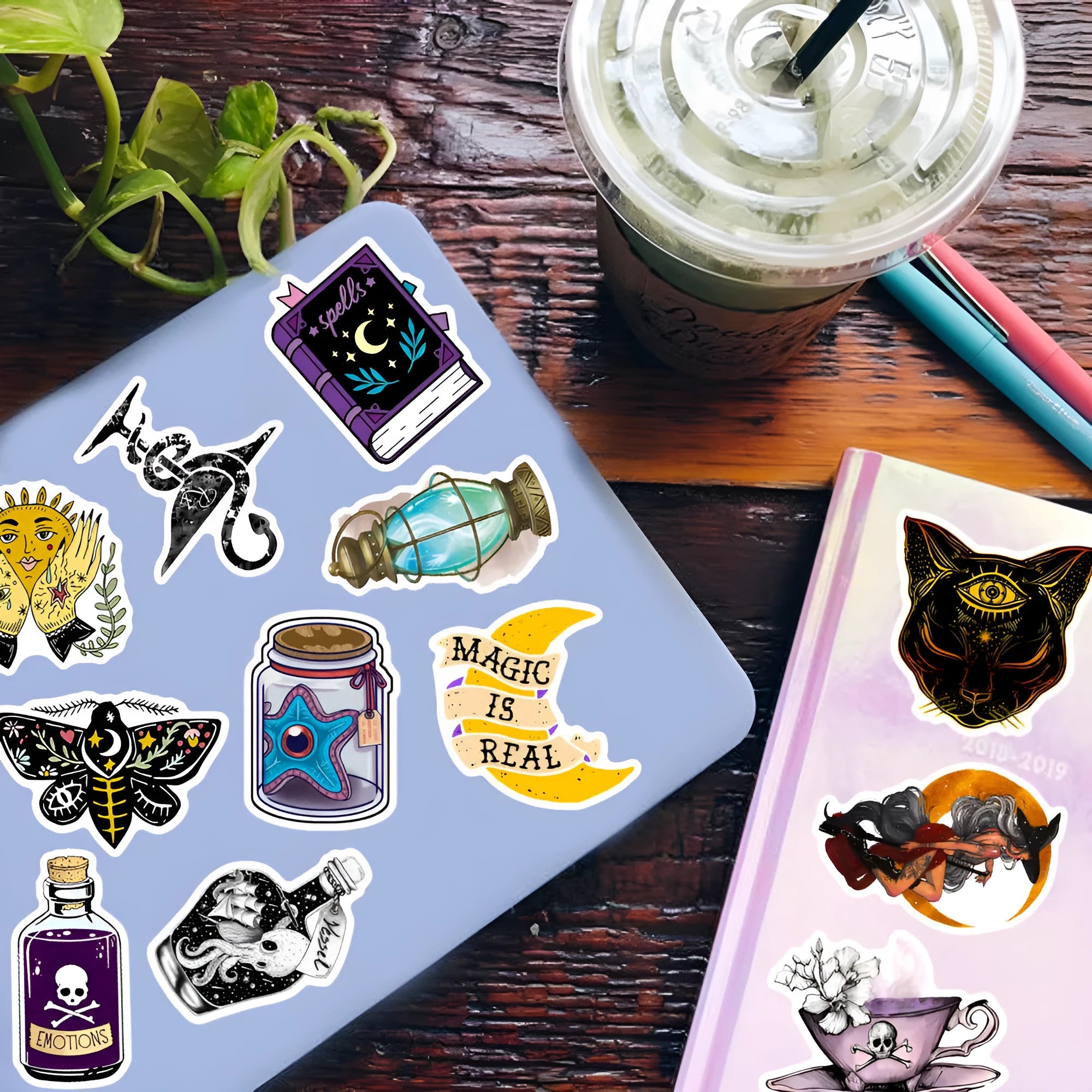 50 piece set of waterproof graffiti stickers for luggage and smooth surface decoration