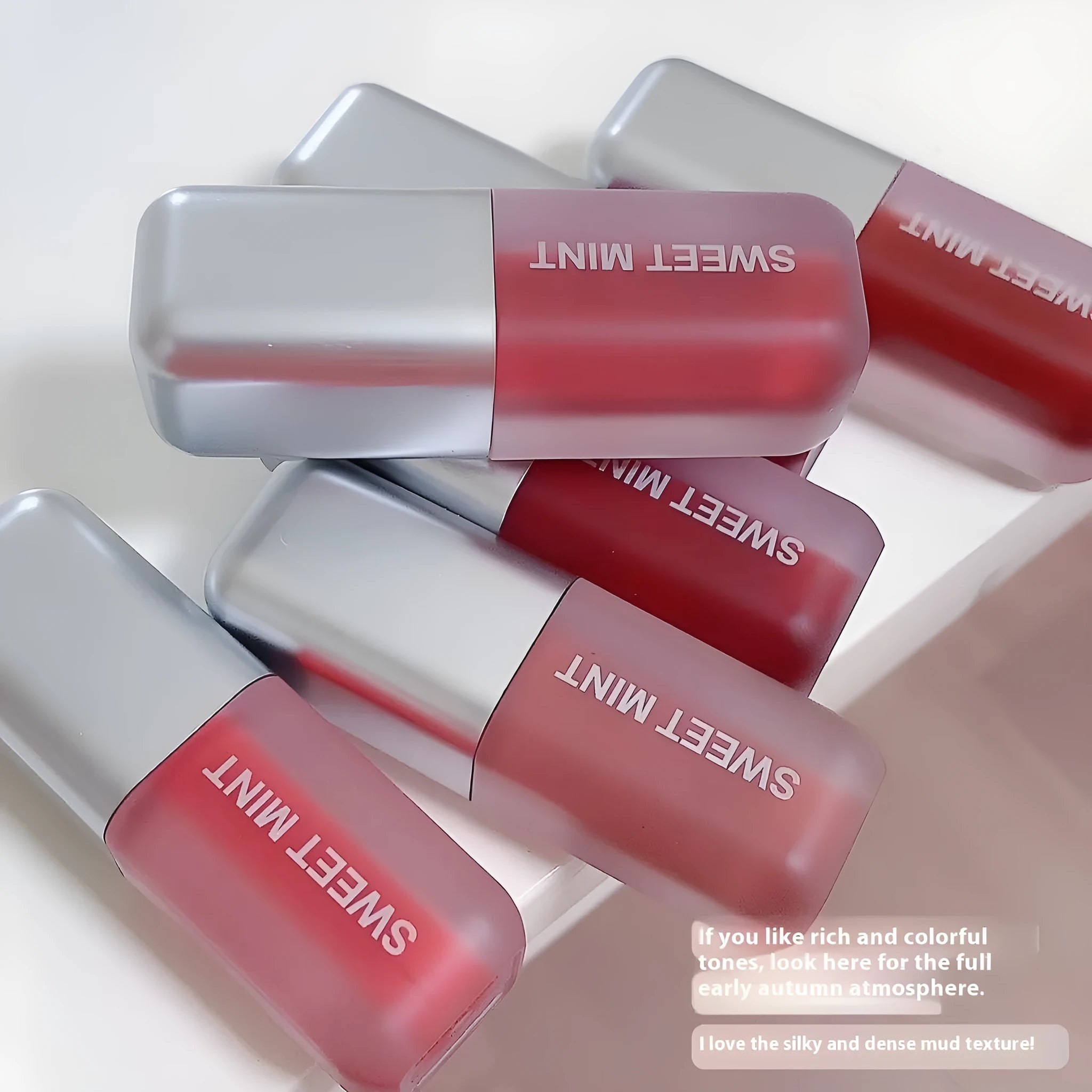 Velvet lip lacquer matte finish in oat roasted chestnut shade, 3.2g tube