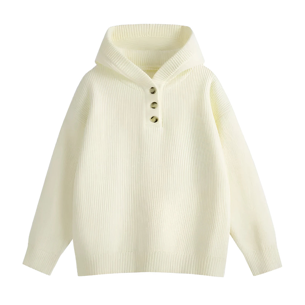 Men's loose fit hooded chenille sweater batwing sleeve pullover in beige, front view