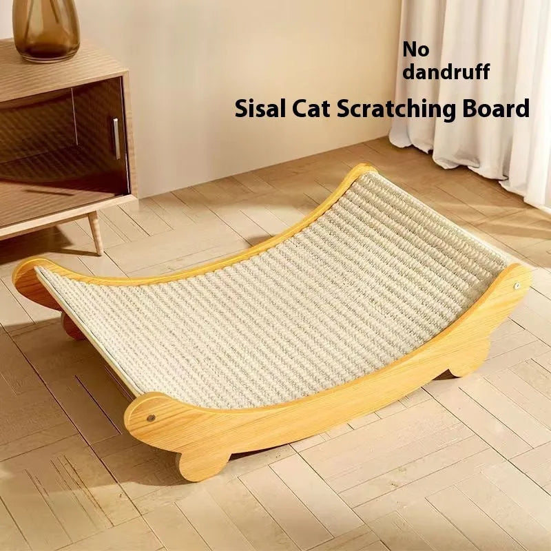 Sisal blanket cat scratching board in pastoral style, shown in two size options.