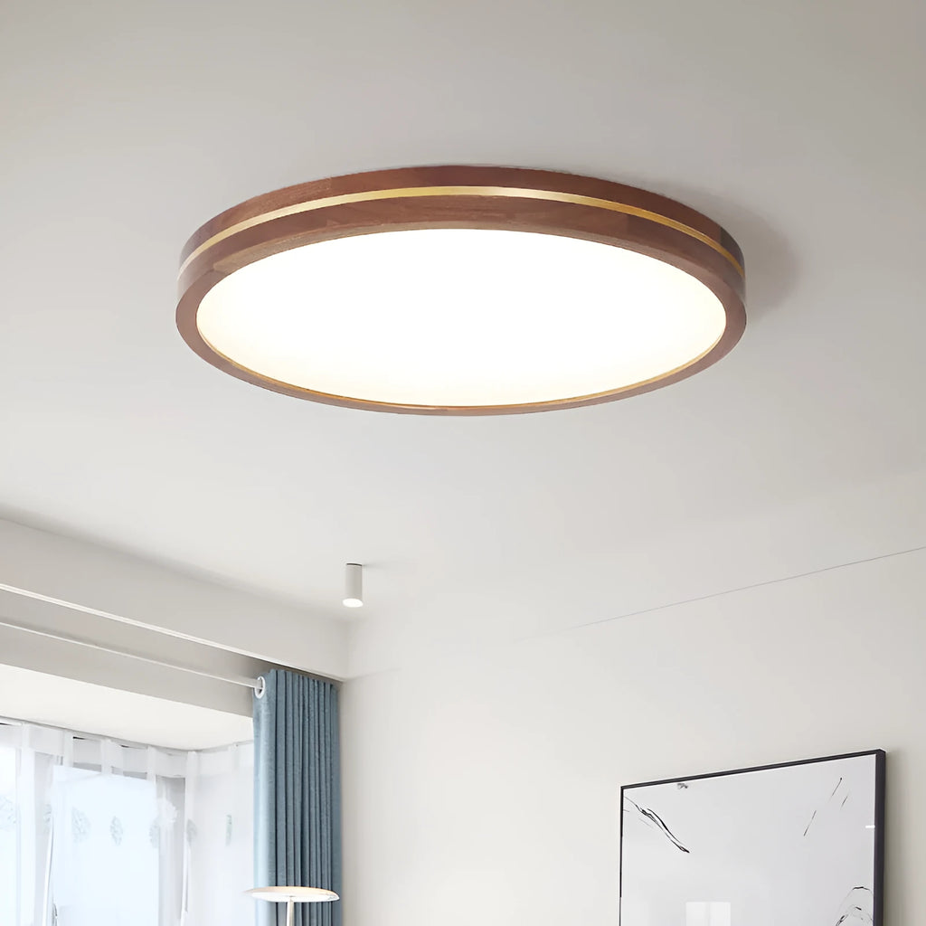 New Chinese style wooden ceiling lamp modern minimalist for living room bedroom 30cm
