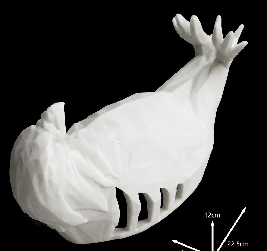 Eagle-shaped 3D printed resin wall lamp projecting a silhouette shadow on a wall.