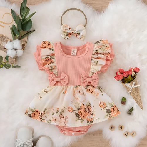 Cotton sunken stripe baby girl jumpsuit romper short sleeve pullover pink light green wine red