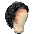 Black human hair wig cover in natural style, colour 13x1, shown ready for daily wear