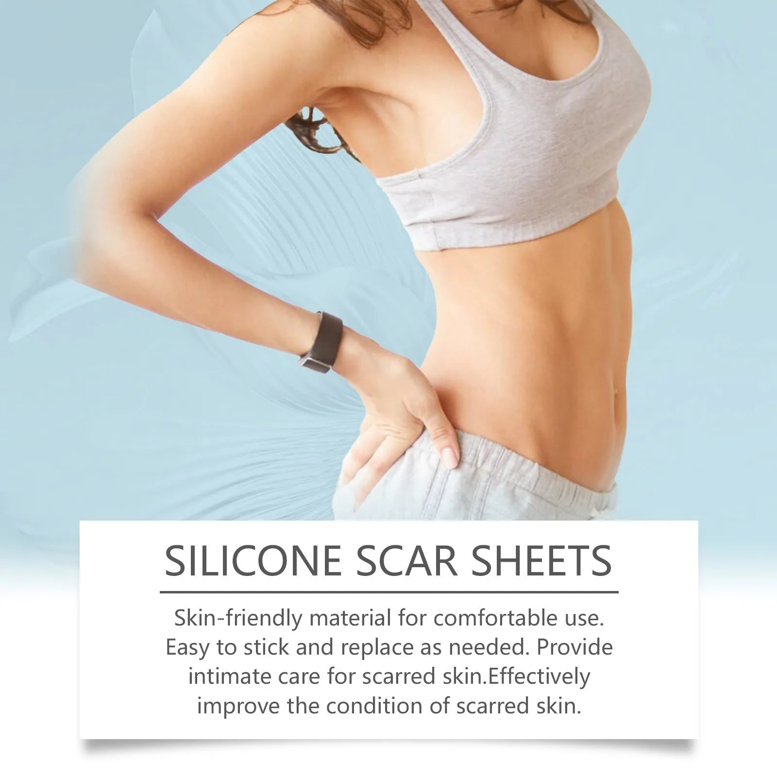 Silicone scar patch roll with mint leaf extract for scar management