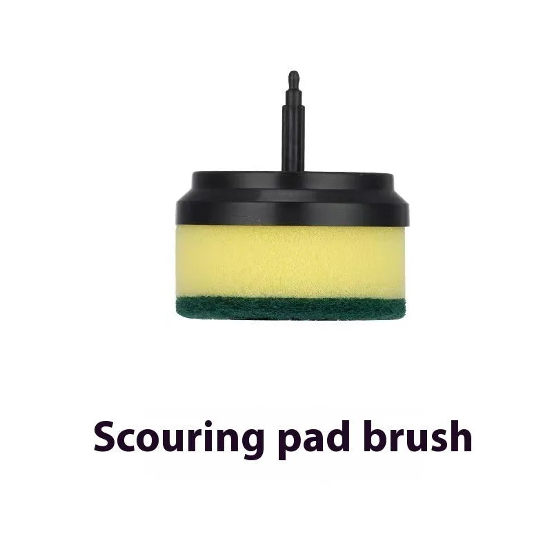 Household multifunctional electric cleaning brush replacement heads plastic cleaning ball set with various brush head types