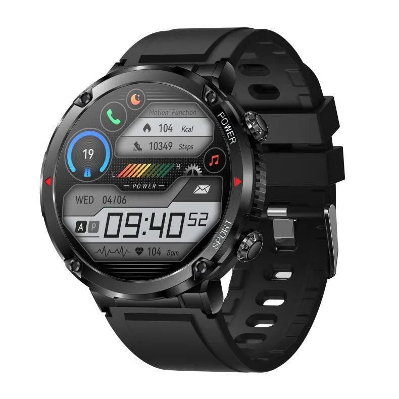 T30 Smart Watch with Bluetooth calling on wrist showing health metrics on 52mm display