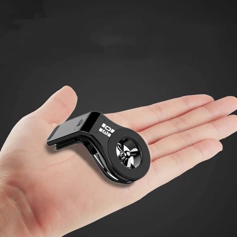 Black perfume universal air vent paddle rotation magnetic stand car phone holder with fragrant slice