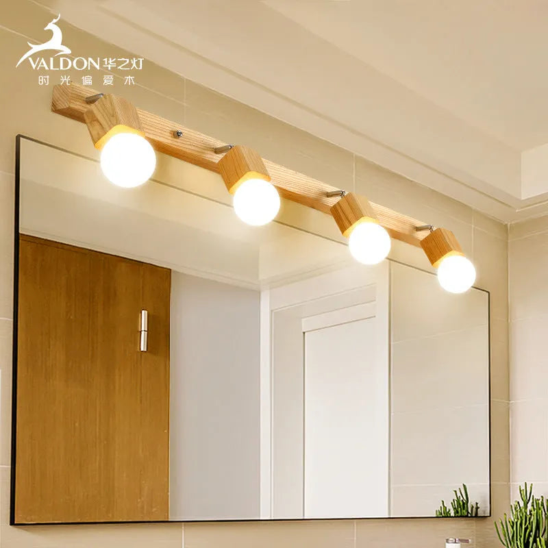 Mirror finish LED wall lamp with single head, 24cm size, showing white light illumination