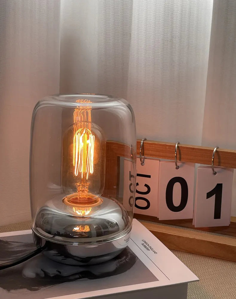 Geometric modern essential oil lamp with waterless ambience light for bedroom or living room