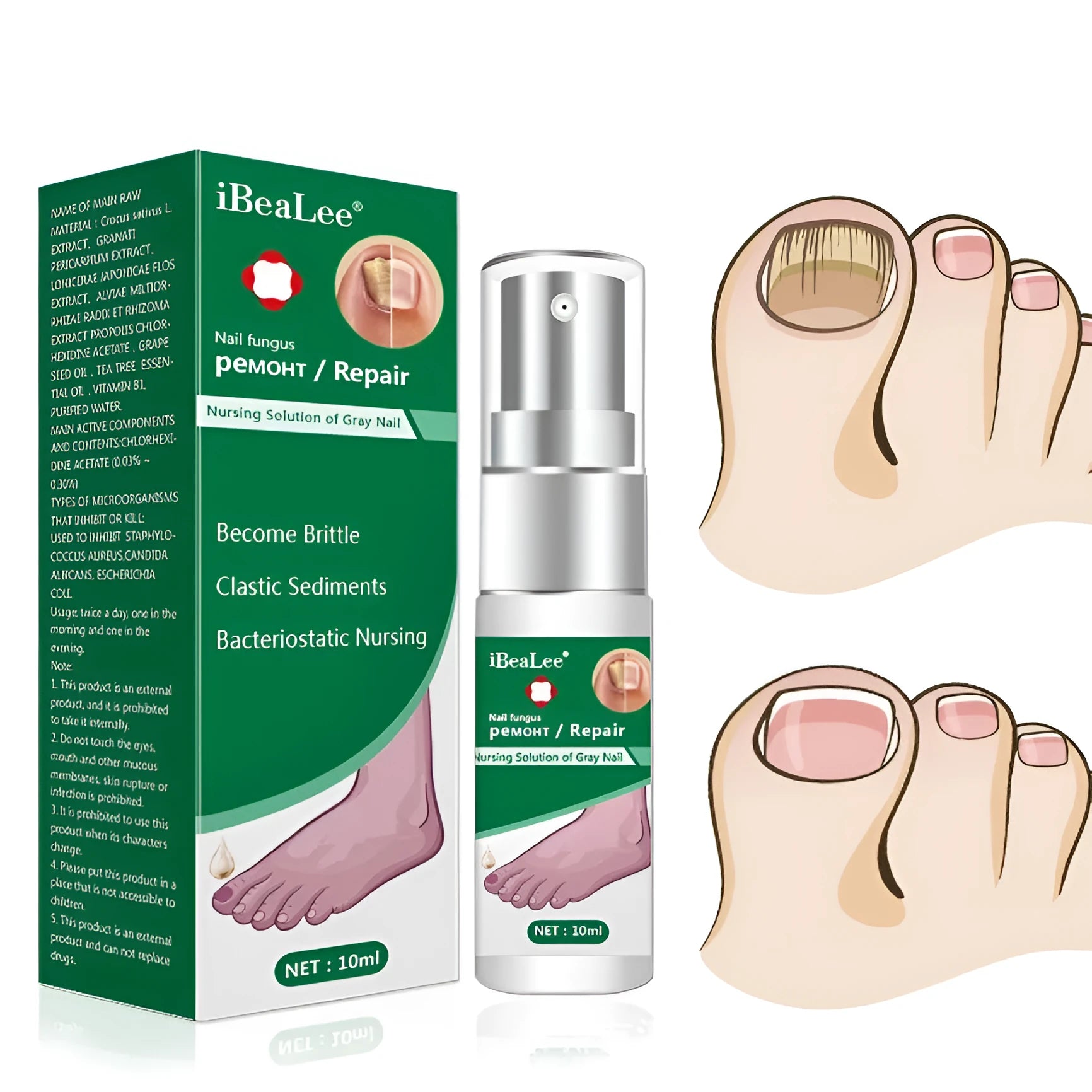 Jiagou repair dust for deck liquid antimicrobial 10ml whitening antibacterial foot treatment